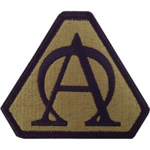 Army Patch: Acquisition Support Center, embroidered on OCP