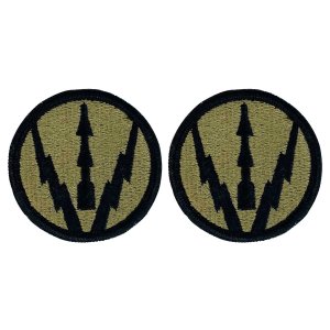 Army Patch: Air Defense Artillery Center & School, embroidered on OCP