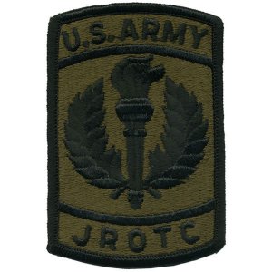 Army Patch: AJROTC, embroidered on subdued
