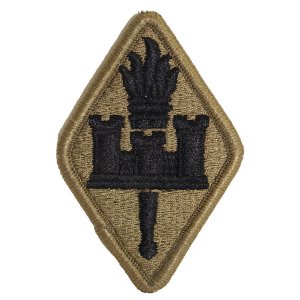 Army Patch: Engineer Training School, embroidered on OCP