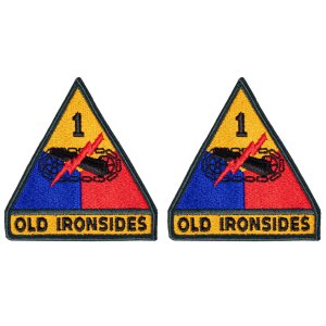 Army Patch: First Armor Division, color with hook closure