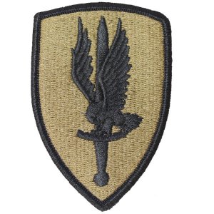 Army Patch: First Aviation Brigade, embroidered on OCP
