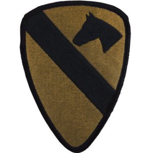 Army Patch: First Cavalry, embroidered on OCP