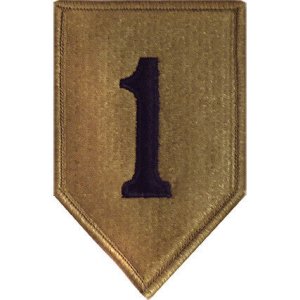 Army Patch: First Infantry Division, embroidered on OCP w/Hook