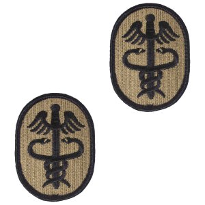 Army Patch: Health Services Command, embroidered on OCP