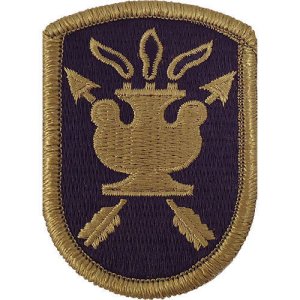 Army Patch: JFK Special Warfare Center, embroidered on OCP