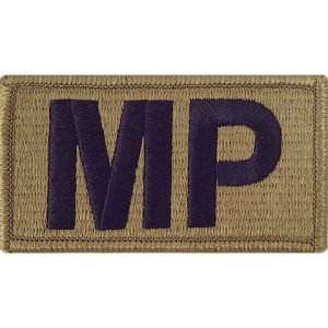 Army Patch: MP Letters, embroidered on OCP