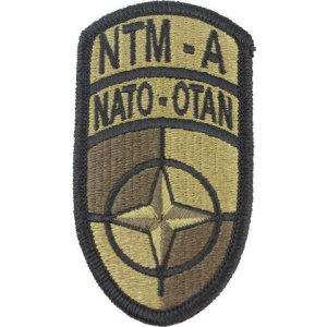 Army Patch: Nato Training Mission Afghanistan, embroidered on OCP