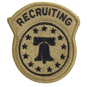 Army Patch: Recruiting Command, embroidered on OCP (Old Style)