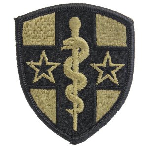 Army Patch: Reserve Medical Command, embroidered on OCP