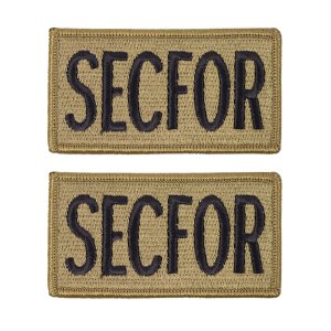 Army Patch: SECFOR (Security Forces), embroidered on OCP