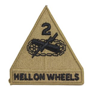 Army Patch: Second Armored Division, embroidered on OCP