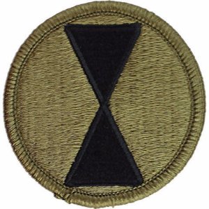 Army Patch: Seventh Infantry Division, embroidered on OCP
