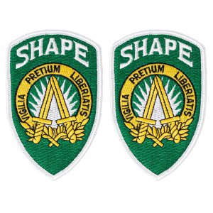 Army Patch: SHAPE Vigilia Pretium Liberiatis, Full Color embroidery