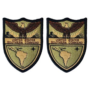 Army Patch: United States Southern Command with hook closure, embroidered on OCP