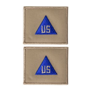 Army Patch: US Civilian In Field (Khaki/Blue), color