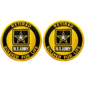 Army Patch: US Retired, Soldier For Life, Full Color embroidery