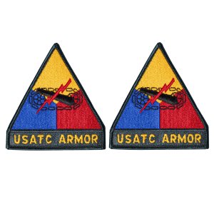 Army Patch: USATC Armor School, Full Color embroidery