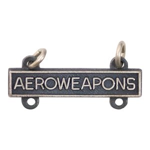 Army Qualification Bar: Aero Weapons, silver oxidized finish