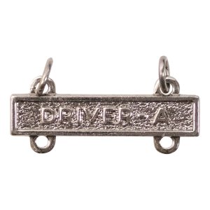 Army Qualification Bar: Driver A, mirror finish