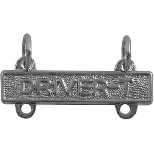 Army Qualification Bar: Driver T, mirror finish