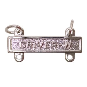 Army Qualification Bar: Driver W, mirror finish