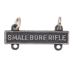 Army Qualification Bar: Small Bore Rifle, silver oxidized finish