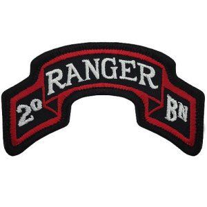 Army Scroll Patch: Second Ranger Battalion, color