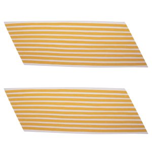 Army Service Stripe: Gold Embroidered on White, female, set of 10