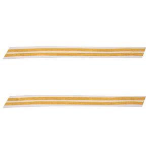 Army Service Stripe: Gold Embroidered on White, female, set of 2