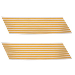 Army Service Stripe: Gold Embroidered on White, female, set of 8