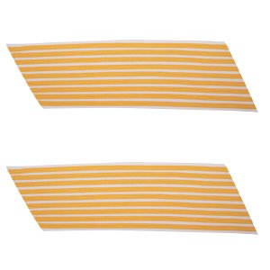 Army Service Stripe: Gold Embroidered on White, female, set of 9