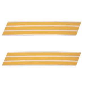 Army Service Stripe: Gold Embroidered on White, male, set of 3