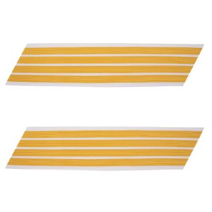 Army Service Stripe: Gold Embroidered on White, male, set of 4