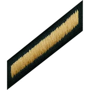 Army Service Stripe Hash Mark: Male, gold embroidered on green