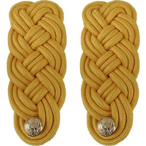 Army Shoulder Knot: Gold Color Rayon, male