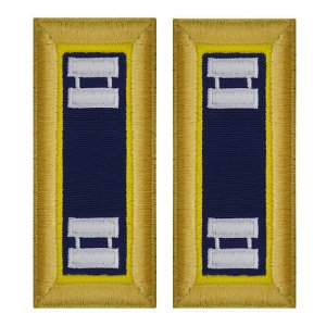 Army Shoulder Strap: Captain Chemical, female