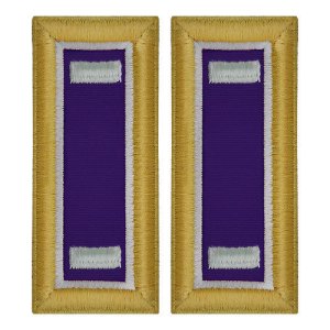 Army Shoulder Strap: First Lieutenant Civil Affairs, female
