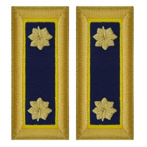 Army Shoulder Strap: Major Chemical, female