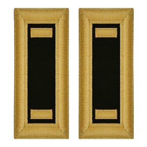 Army Shoulder Strap: Second Lieutenant Chaplain, female
