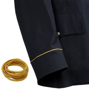 Army Soutache: Gold 1/8 inch, 1 yard cut