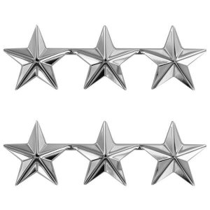 Army Stars: Lieutenant General Nickel plated 1