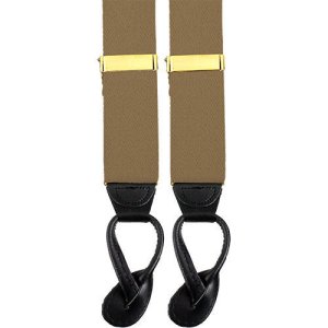 Army Suspenders: Quartermaster, leather ends