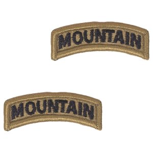 Army Tab: Mountain, embroidered on OCP