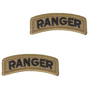 Army Tab: Ranger, embroidered on OCP (no hook)