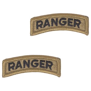Army Tab: Ranger, embroidered on OCP (with hook)