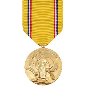 Decorations Full Size Medal: American Defense Service, 24k Gold Plated