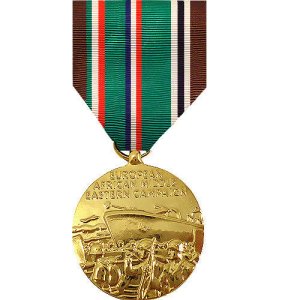 Decorations Full Size Medal: European African Middle East Campaign, 24k Gold Plated