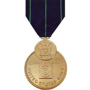 Decorations Full Size Medal: Expert Rifle, 24k Gold Plated