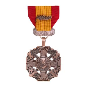 Decorations Full Size Medal: Gallantry Cross Armed Forces Palm Attachment